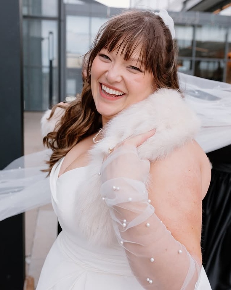 Photo of the smiling model